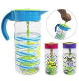 Jarra de vidro com tampa de plastico e misturador 1,8l - Satyam