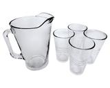 Jarra De Vidro Para Suco Crisa Com 4 Copos Conjunto Organic