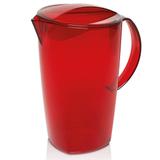 Jarra Luna Vitra Para Suco Agua 2l Jarra Com Tampa Acrílico Vermelho - Ou