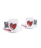 Jg 2 Canecas E Pires Porcelana Love 80ml - Produtos infinity presentes