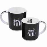 Jg Com 2 Canecas De Porcelana 270ml - Santos - Mileno