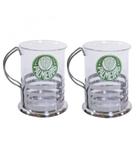 Jg Com 2 Canecas De Vidro 200ml - Palmeiras - Mileno