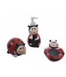 Jg Utensílios De Porcelana Para Banheiro Joaninha - Minas presentes