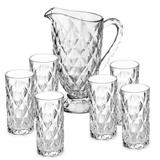 Jodo de Jarra e 6 Copos Vitral Verre - Mimo Style