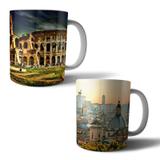 Jogo 2 Canecas Porcelana Roma 350ml (BD01) - Bd cases