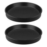 jogo 2 Forma Para Bolo Redonda 30 Antiaderente Preta Aroma E Sabor Rochedo