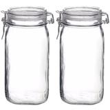 Jogo 2 Pote de Vidro Fido Italiano Bormioli Hermético 1500ml - Bormioli rocco