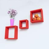 Jogo 3 nichos 30x30x10, 25x25x10, 20x20x10 - Vermelho - Somtek