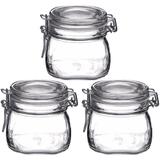 Jogo 3 Pote de Vidro Fido Italiano Bormioli Hermético 500ml - Bormioli rocco