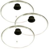 Jogo 3 Tampa De Vidro Avulsa Tamanho 22 Cm, 24 Cm E 26 Cm - Tycoon
