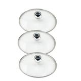 Jogo 3 Tampas De Vidro Avulsas Para Panelas: 25, 27 E 27 Cm - Tycoon