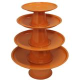 Jogo 4 Bandejas Alumínio Torre para Doces Bolo Decoração Festa - G.r.