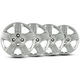 Jogo 4 Calota Modelo Original Strada Prata Aro 14 Grid - Gridcalotas