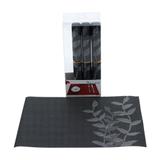 Jogo 4 lugar americano em PVC Florete Chumbo 30x45 - Premier