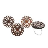 Jogo 4 Peças Porta Guardanapo Mandala Quartzo 6cmx6cmx5,5cm Rojemac