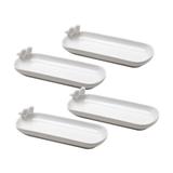 Jogo 4 Petisqueiras Wolff Birds Porcelana Branca