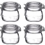 Jogo 4 Pote de Vidro Fido Italiano Bormioli Hermético 500ml - Bormioli rocco