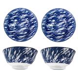 Jogo 4 Tigelas Bowls Cumbucas Porcelana 600 ml Luxo Importada Firenze CH1351-6 / 05 - Santa cecilia