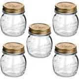 Jogo 5 Pote Vidro Bormioli Quattro Stagioni Hermético 250ml - Bormioli rocco