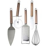 Jogo 5 Utensílios Cook Style Cor Cobre Rose Gold Aço Inox - Mimo style