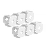 Jogo 6 Argolas Para Guardanapo Tramontina 64800004 Luce Inox Branco