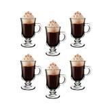 Jogo 6 Caneca Café Capuccino Chocolate Vidro 114ml Hauskraft - Haüskraft