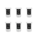 Jogo 6 copos de Tequila Jack Daniels 50ml de Vidro - Decore fácil shop