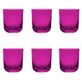 Jogo 6 copos Krosno Casual 300ml pink