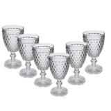Jogo 6 de Taças de Vidro Requinte Água suco vinho 300ml - Casambiente