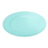 Jogo 6 peças sousplats azul tiffany patinado de plástico moon 33 cm - lyor