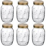 Jogo 6 Pote Vidro Bormioli Quattro Stagioni Hermético 1500ml - Bormioli rocco