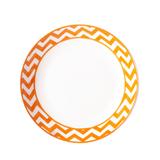 Jogo 6 pratos fundo LHermitage Geomix Match 21cm laranja