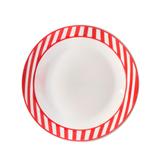 Jogo 6 pratos fundo LHermitage Geomix Match 21cm vermelho