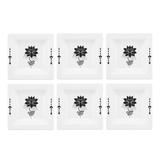 Jogo 6 Pratos Fundos Lótus 21Cm Porcelana Nara Oxford
