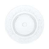 Jogo 6 pratos para sobremesa de vidro transparente angel 20cm - lyor