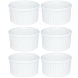 Jogo 6 Ramequin Tigela Pote Porcelana 180ml Branco Oxford