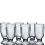 Jogo 6 Taça Copo Barroco De Vidro 250 Ml Vintage - Wheaton