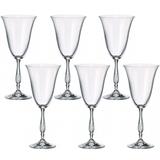 Jogo 6 Taças 350ml Cristal Titânio Bohemia Crystalite Transparente