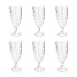 Jogo 6 taças 450ml para água de cristal transparente Palm Tree Wolff - 27440