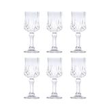 Jogo 6 taças 60ml para licor de vidro transparente Diamante Lyor - L6551