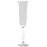 Jogo 6 Taças Champagne Cristal Titânio Bohemia Crystalite Antik Branca