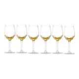 Jogo 6 Taças Craqueladas De Vidro Para Vinho 360 Ml Amber - Bon gourmet