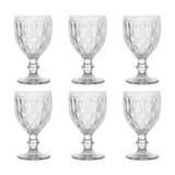 Jogo 6 Taças De Vidro Transparente 290ml Diamond Bon Gourmet