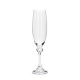 Jogo 6 Taças Para Champagne Bohemia Elisa 220ml Cristal Ecológico