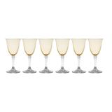 Jogo 6 Taças Para Vinho Branco 250Ml Kleopatra Âmbar Bohemia
