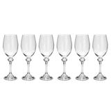 Jogo 6 Taças Para Vinho Branco Bohemia Elisa 250Ml Cristal Ecológico