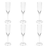 Jogo 6 taças prosecco Strauss liso sommelier