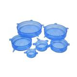Jogo 6 Tampas De Panela Silicone Reutilizável Elástica - Unhome