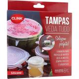 Jogo 6 Tampas de Silicone Elástica para Pote/Panela/Universal - Clink