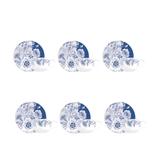 Jogo 6 Xícaras De Café Germer Giverny Porcelana Branco Com Pires